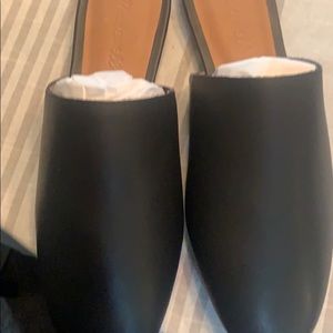 Black Flat Mules